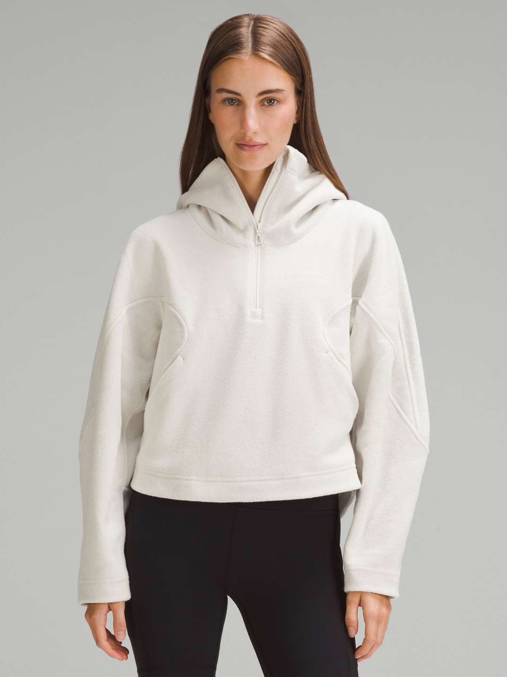 Lululemon Looped Terry Fleece Half-Zip Hoodie
Bone Size 12